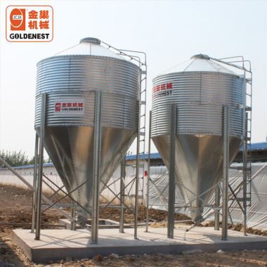 Système de stockage d'alimentation en acier galvanisé de bac d'alimentation d'animaux de silo d'alimentation d'élevage de volaille